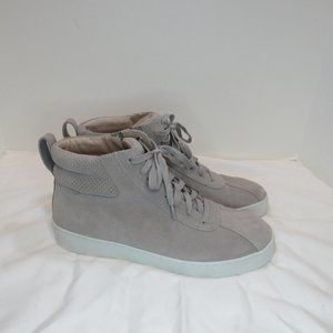 Vionic Jenning Gray Suede High Top Sneakers Shoes 9.5